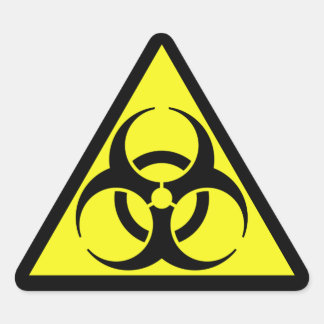 Biohazard Sticker Triangelformat Klistermärke
