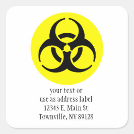 BioHazard-symbol Fyrkantigt Klistermärke