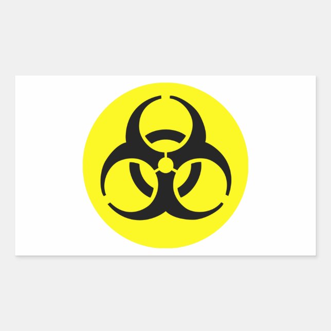 BioHazard-symbol Rektangulärt Klistermärke (Framsida)