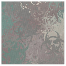 Biohazard symbol Woodland Camo Fabric Tyg