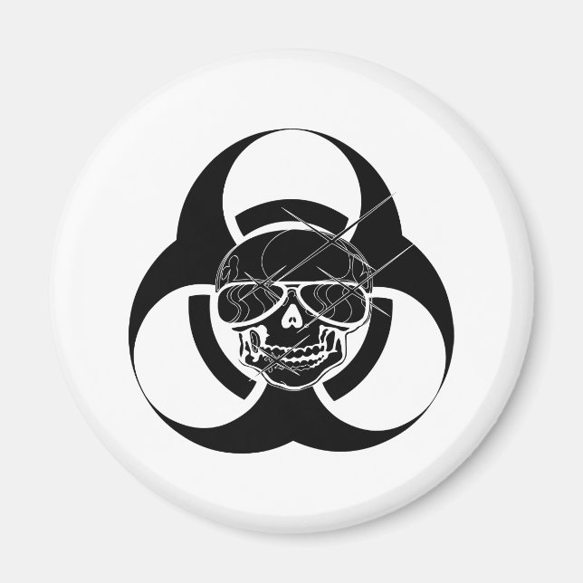 Biohazard Tattoo Skull Magnet (Framsidan)
