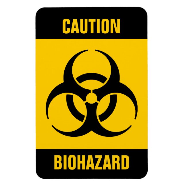 Biohazard -tecken magnet (Vertikal)