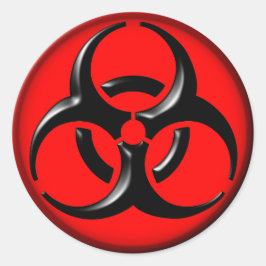 BioHazard Toxic - röd Runt Klistermärke