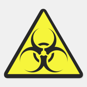 Biohazard Triangelformat Klistermärke