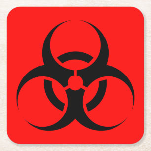 Biohazard Underlägg Papper Kvadrat