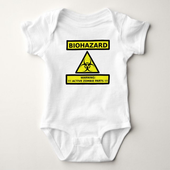 BIOHAZARD - WARNING--ACTIVEZOMBIEDELAR TEE (Framsida)