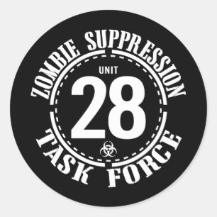 Biohazard Zombie Task Force Runt Klistermärke