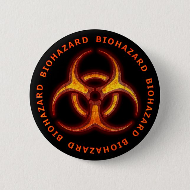 Biohazard Zombie Warning Knapp (Framsida)
