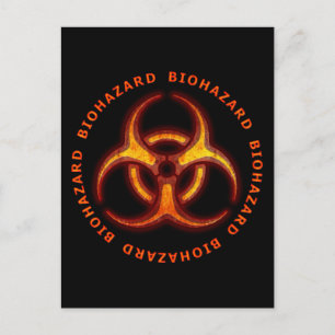 Biohazard Zombie Warning Vykort