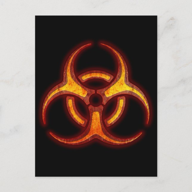 Biohazard Zombie Warning Vykort (Framsida)