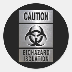 Biohazardisolering Runt Klistermärke