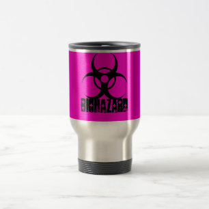 Biohazardsymbol på shock rosakaffemuggen resemugg