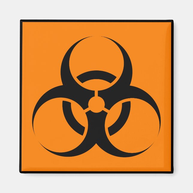 Biohazardsymbol PartyTime Vin Ost Middag Magnet (Framsidan)