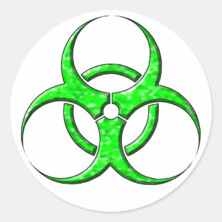 Biohazardsymbollimefrukt Runt Klistermärke