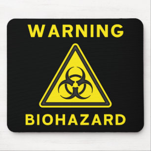 Biohazardvarning undertecknar Mousepad Musmatta