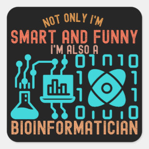Bioinformatik-citat, Bioinformatik-studenter3  Fyrkantigt Klistermärke