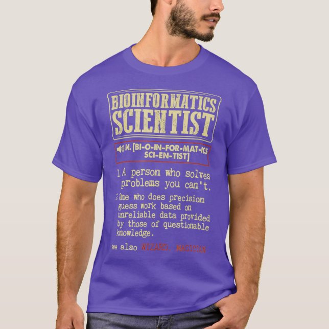 Bioinformatik Scientist Dictionary Term T Shirt (Framsida)