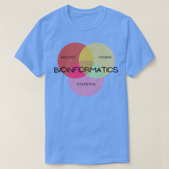 Bioinformatik Venn Diagram  T Shirt (Design framsida)