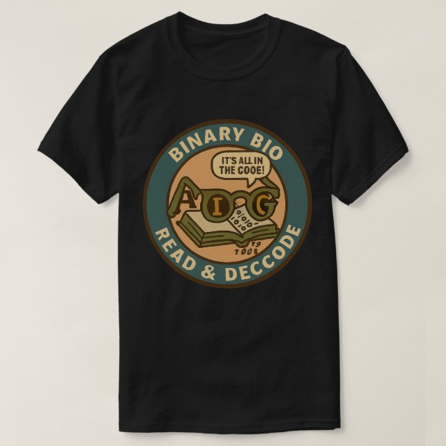 Bioinformatikdetektiv knäcker den binära koden t shirt (Design framsida)