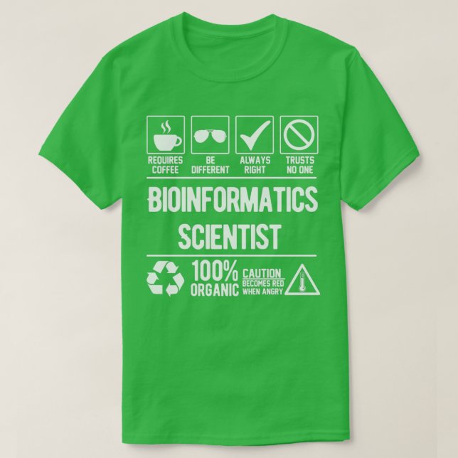 Bioinformatiker Scientist Job T Shirt (Design framsida)