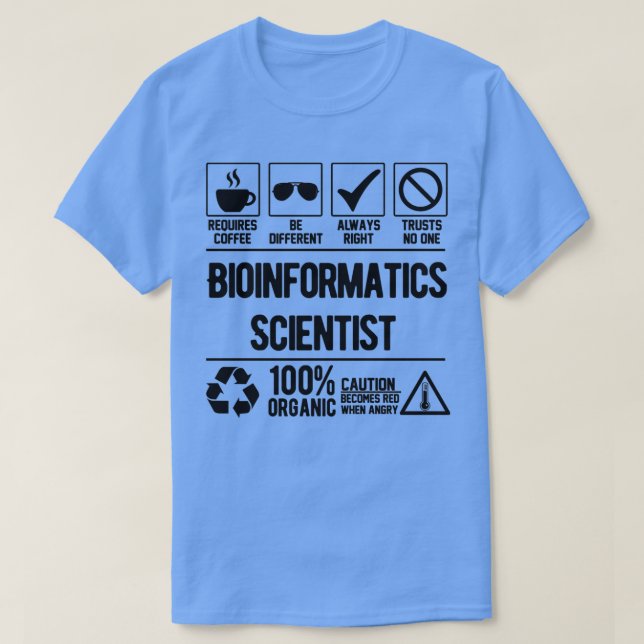 Bioinformatiker Scientist T Shirt (Design framsida)
