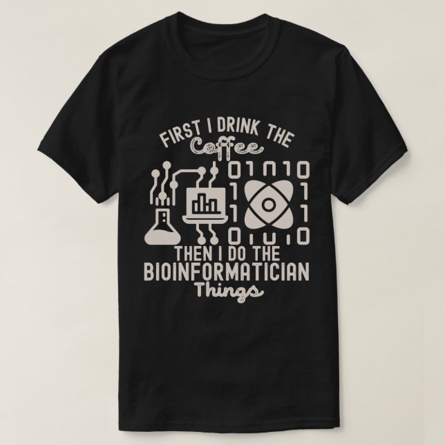 Bioinformatikordspråk, bioinformatikälskare1 t shirt (Design framsida)