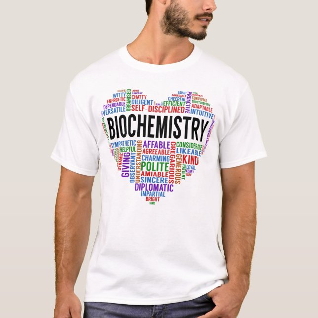 Biokemi Heart T Shirt (Framsida)