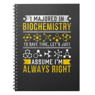 Biokemi Humor biologen Funny Scientist Joke Anteckningsbok