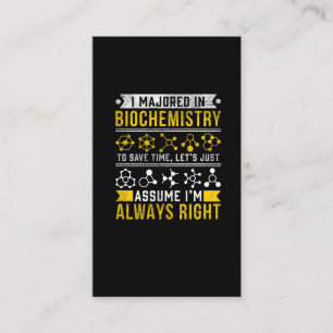 Biokemi Humor biologen Funny Scientist Joke Visitkort