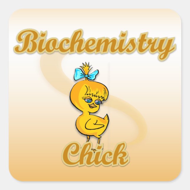 Biokemisk Chick Fyrkantigt Klistermärke (Framsida)