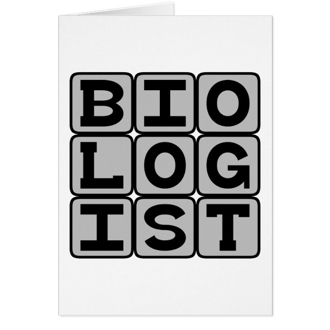 Biolog, bioforskare hälsningskort (Framsidan)