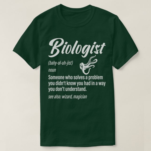 Biolog Definition Funny Science Shälsning T Shirt (Design framsida)