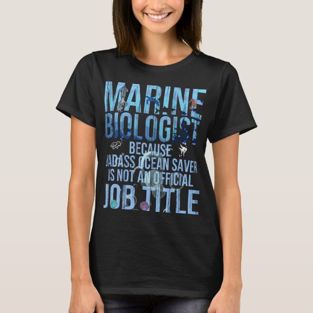 Biolog från marinbiologen Funny Ocean Sea Science  T Shirt (Framsida)