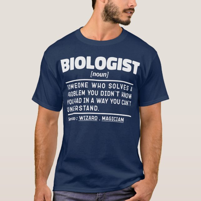 Biolog Noun Science Älskare Coola Biology Student T Shirt (Framsida)