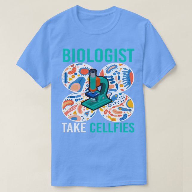 Biolog tar celler från mikrobiologi t shirt (Design framsida)