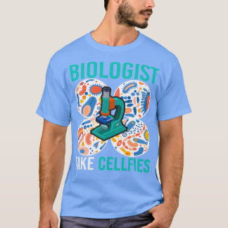 Biolog tar celler från mikrobiologi t shirt