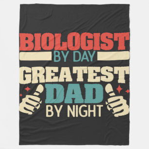 Biolog Underbarare Pappa Bästa Pappa någonsin-gåv Fleecefilt