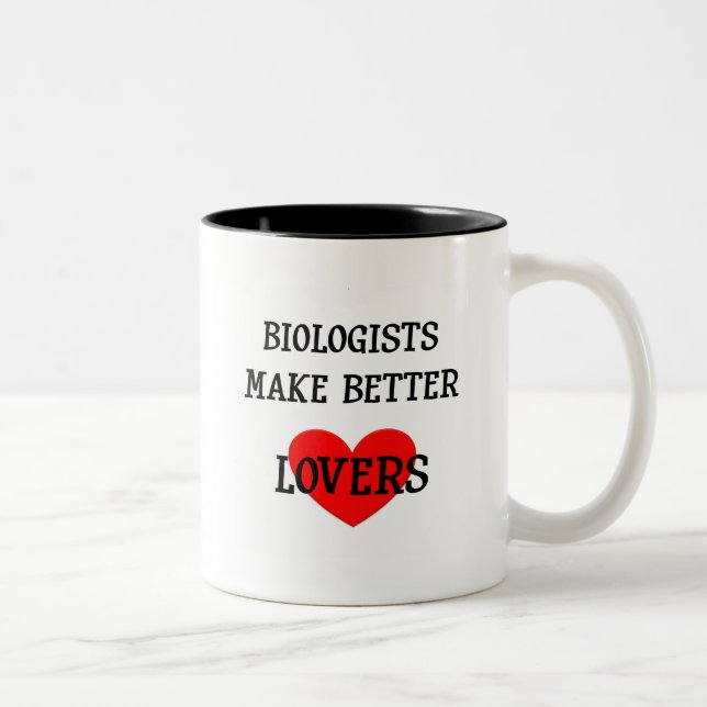 Biologer gör bättre älskare Två-Tonad mugg (Höger)