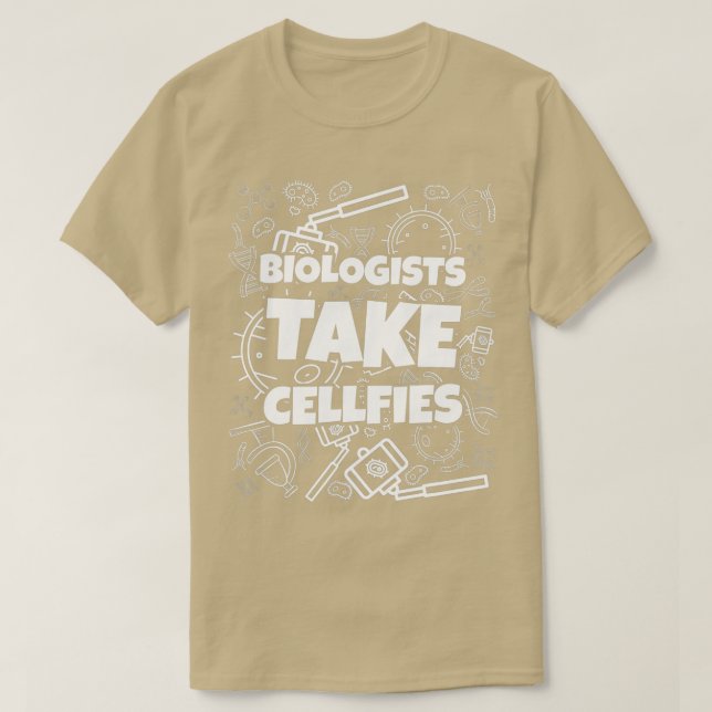 Biologer tar Cellates Funny Microscopy Gift T Shirt (Design framsida)
