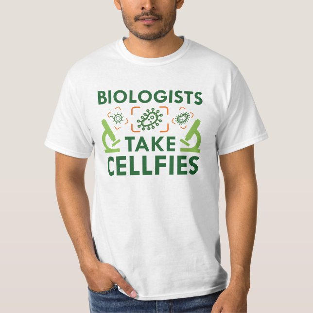 Biologer tar celler t shirt (Framsida)