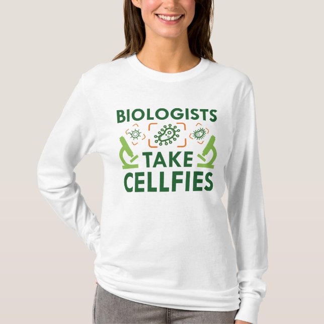 Biologer tar celler t shirt (Framsida)
