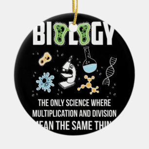 Biologi är den enda vetenskapen där multiplikati julgransprydnad keramik