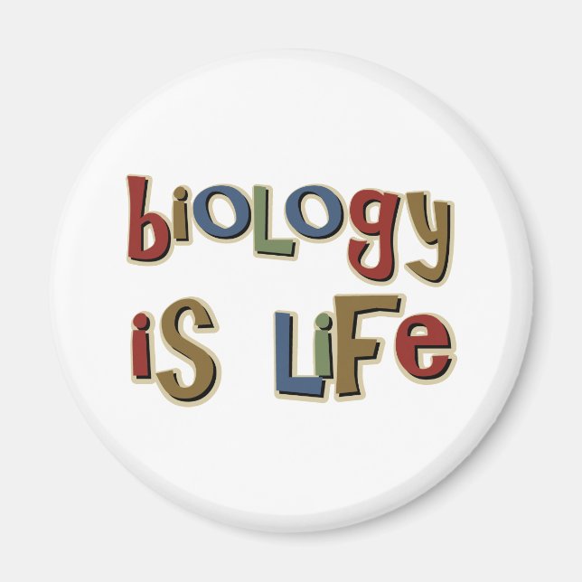 Biologi är Life Funny Pun Magnet (Framsidan)