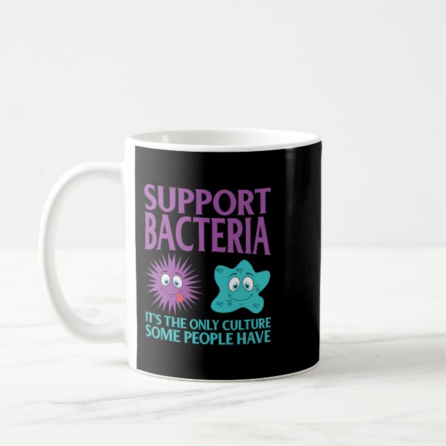 Biologi Biolog Support Bacteria Funny Kaffemugg (Vänster)