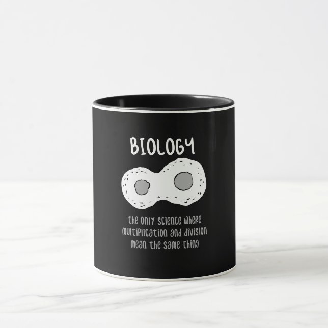 Biologi - biologi - den enda vetenskapliga present mugg (Center)