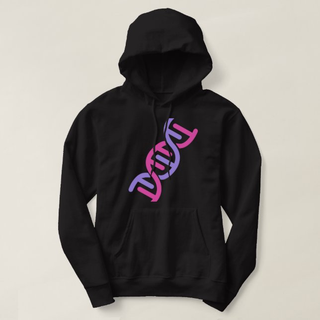 Biologi och biolog Womens Science Stem DNA Gene Hoodie (Design framsida)