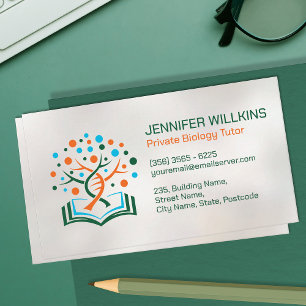 Biologi Science Tutoring Services - DNA Träd Visitkort