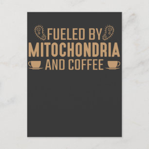 Biologi som drivs av Mitokondria och kaffe älskare Vykort