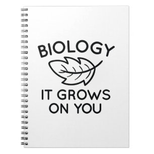 Biologi som växer på dig anteckningsbok med spiral