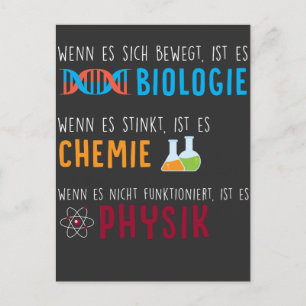 Biologie Chemie Physik Wissenschaft Humor Vykort